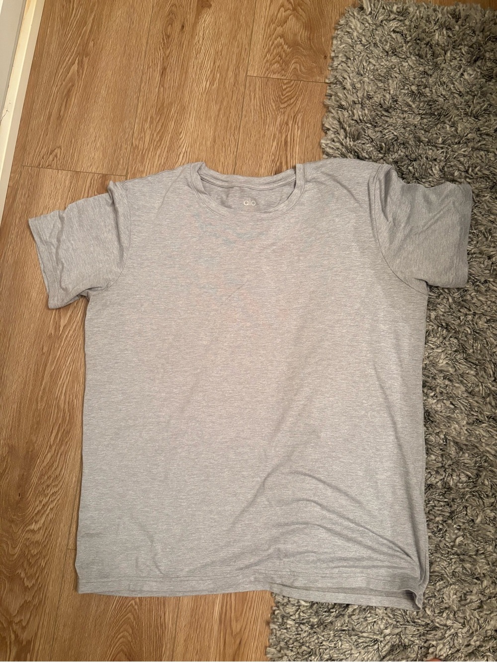 ALO Yoga Men's Short Sleeve Crew Tee in Light Gray